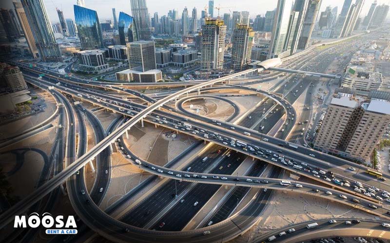 Infographic detailing the 7 crucial RTA traffic fines in Dubai, highlighting important regulations and penalties for safe driving in the emirate.